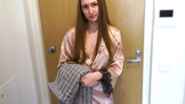 Neighbor Girl With Big Tits Asks For Shower - Redhead Amateur Blowjob & Facial Cumshot POV - porntry.com - Russia on freevids.org