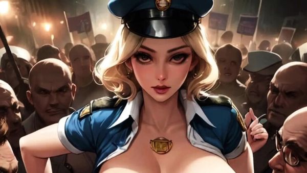 Spicy Toons Hentai: Busty Police Officers Fuck Protestors with Big Natural Tits in Public Gangbang - xxxfiles.com - Usa on freevids.org