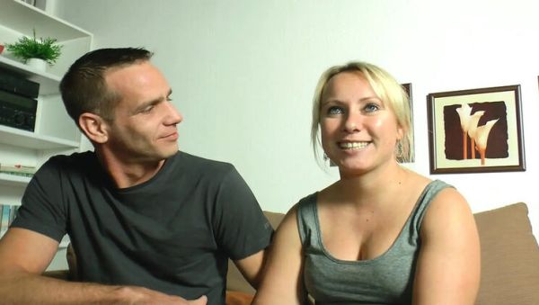 German amateur threesome with Melissa Kocks - sharing huge dick, blowjob and cum swallowed - veryfreeporn.com - Germany on freevids.org