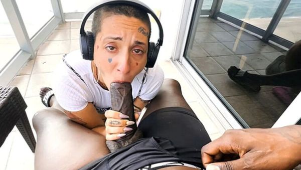 Gia Lovely Short Hair PAWG Bounces on Louie Smalls Big Black Cock - POV Blowjob & Deepthroat - veryfreeporn.com - Britain on freevids.org