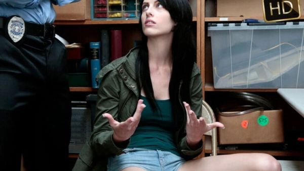 Perky Tits Teen Shoplifter Rides Officer's Cock - Alex Harper Hairy Pussy - porntry.com - Britain on freevids.org