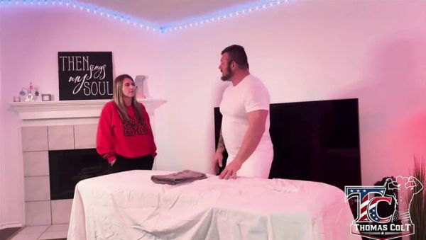 Blonde PAWG MILF Gets Doggy Style Creampie in Erotic Massage - veryfreeporn.com - Britain on freevids.org