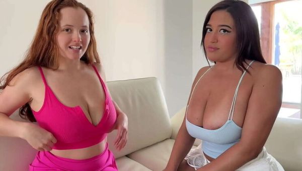 Big Titty Step Sister Threesome with Girlfriend - Red Eviee & Funsized Megan Fuck Scott Stark - Creampie & Titty Fuck - porntry.com on freevids.org