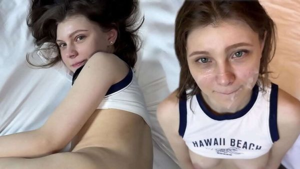 Amateur Teen Neighbor Gets Rough Doggystyle & Missionary - Petite Pussy Stretched by Big Cock - veryfreeporn.com on freevids.org