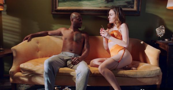 Babes with t*** boobs and hairless privates go wild on a huge dark dick in various positions - alphaporno.com on freevids.org