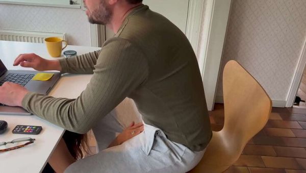 Wife Blowjob During Online Meeting - Angelina Love Gives Willie Ropes Passionate Office BJ - veryfreeporn.com on freevids.org