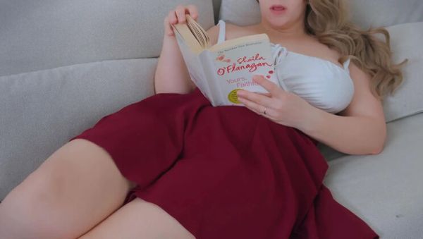 Reading My Book While Playing With My Huge Natural Tits - porntry.com on freevids.org