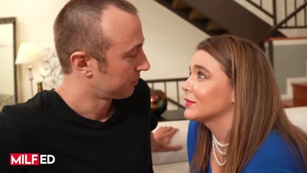 Natasha Nice Gets Interrupted By Her Stepson And Turns Solo Play Into Cock Riding - videomanysex.com on freevids.org