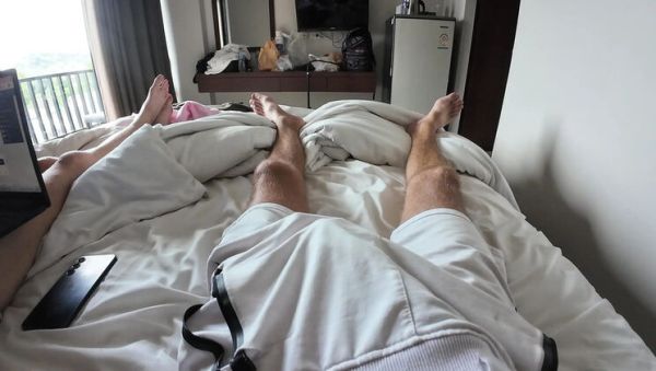 Skinny Girl Can't Resist Huge Dick - Grabs and Sucks It Hard - porntry.com on freevids.org