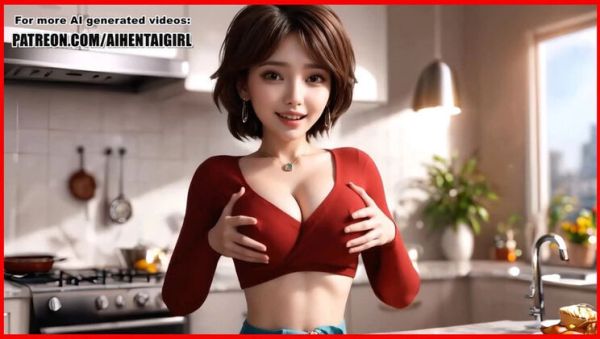 Big Tits Aunt Cass Cosplay Nipple Play Kitchen POV Sex 3D Hentai Uncensored - porntry.com - Spain - Japan on freevids.org