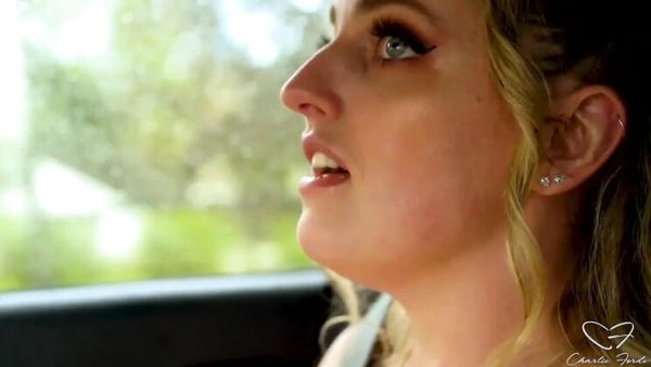 Blonde MILF Charlie Forde Gets Dirty in Backseat Car Interview - No Panties, Tits Out on Rainy Day Drive - xxxfiles.com on freevids.org