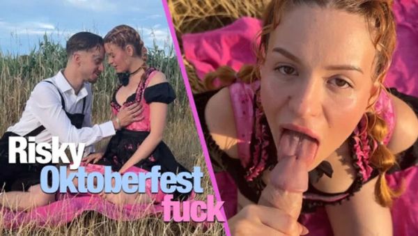 German Amateur Couple Outdoor Sex Before Oktoberfest - Blonde POV Blowjob & Face Fuck - veryfreeporn.com - Britain - Germany on freevids.org