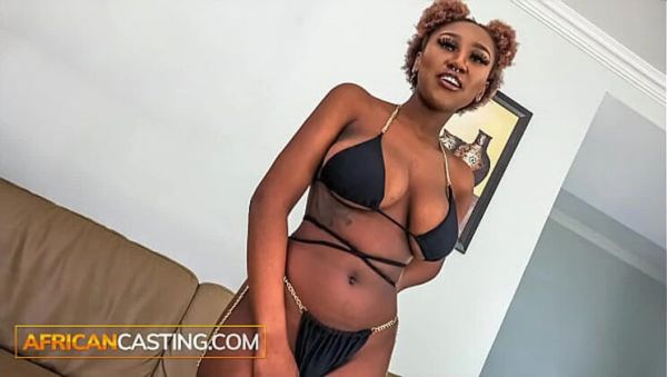 Big Tits African Teen Gets Hardcore Interracial Casting Sex - Rough Doggystyle & Facefuck - porntry.com - Britain on freevids.org