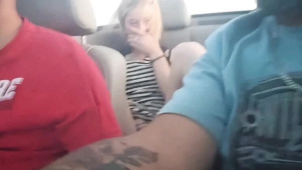 Blonde Teen Fucks Herself with Dildo in Car - Hot Amateur Homemade Sex - porntry.com - Britain on freevids.org
