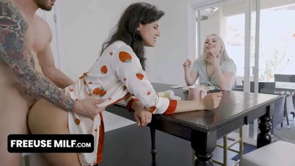 Freeuse MILF Haley Spades - Blonde StepAunty Threesome with Deep Throat & Creampie - veryfreeporn.com on freevids.org