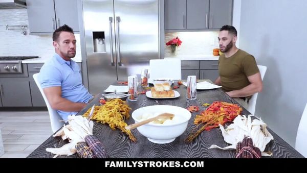 Army Soldier Fucks Stepmom's Hairy Pussy on Thanksgiving - Threesome with Johnny Castle & Phoenix Marie - veryfreeporn.com - Britain on freevids.org