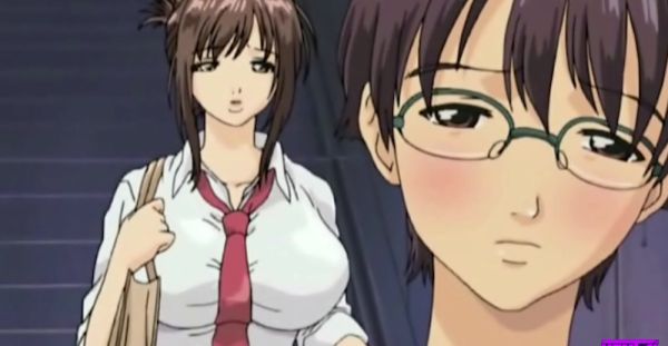 Teacher's big boobs bounce as she fingerbangs her eager student in a steamy hentai scene - alphaporno.com on freevids.org