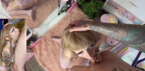 Blonde Elf Slut Gives Sloppy BJ With Huge Cumshot - theyarehuge.com on freevids.org