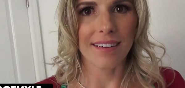 Straight Beautiful Blonde Cougar Gives Stepson To Feel Her Big Boobs And Titty Fuck Her With His Massive Cock - theyarehuge.com on freevids.org
