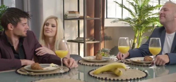 Hungry Candee Devours Two Hard Dicks During Breakfast - inxxx.com on freevids.org