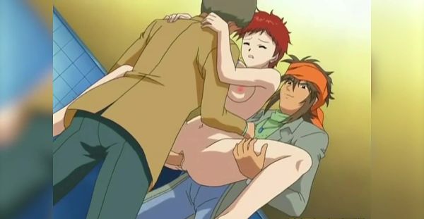 Redheaded vixen in sexy hose gives mind-blowing BJs and handjobs while riding in doggy style - alphaporno.com on freevids.org