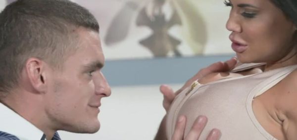 MOM Beautiful Milf with massive fake boobs gets fucked hard before creampie - inxxx.com - Britain on freevids.org