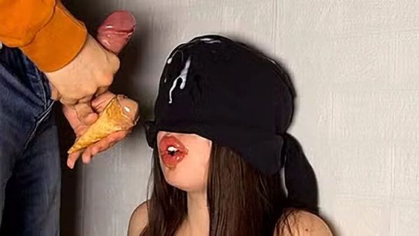 ICE CREAM GAME: Step Sis Gets a Huge Facial Cream Pie During Taste Test - xxxfiles.com on freevids.org