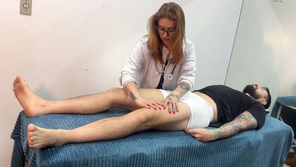 Redhead Nurse Sees My Hard Cock During Leg Check - veryfreeporn.com - Brazil - Portugal on freevids.org