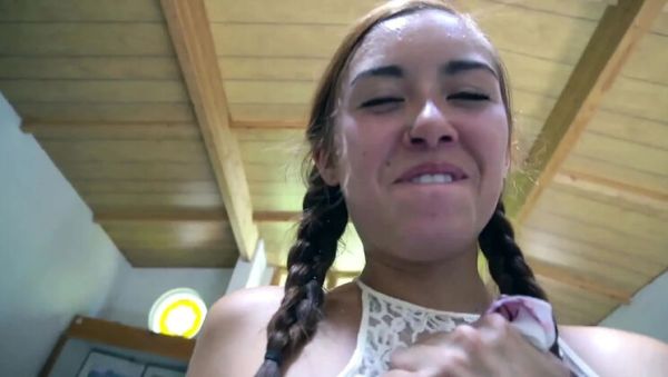 Naughty babysitter BrandiBraids gets caught and takes a huge cumshot - veryfreeporn.com - Britain on freevids.org