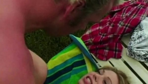 Jesse V. Takes Mark Wood's Big Cock Outdoor - White Panties MILF Rough Sex - porntry.com on freevids.org