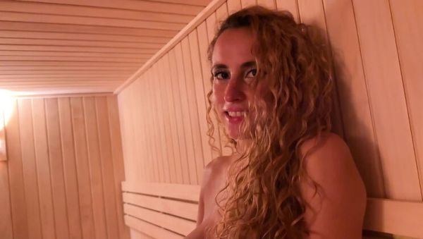 Valentino Roca cheats on his girlfriend with a horny Latina in the sauna – big ass blowjob and handjob - veryfreeporn.com - Spain - Argentina on freevids.org