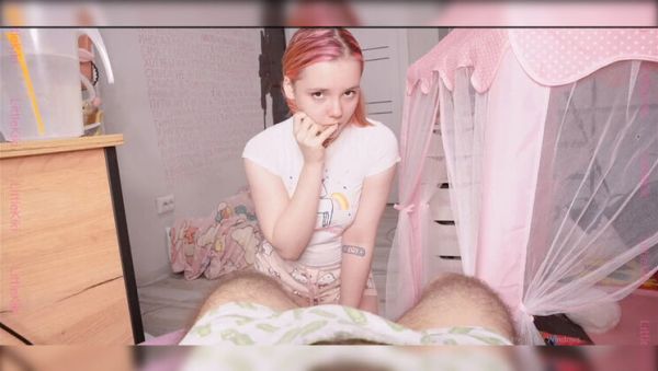 Shy Teen Stepsister Makes My Hard Dick Throb – POV Beginners First Blowjob - porntry.com on freevids.org