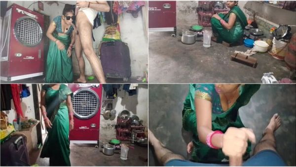 Desi Bhabhi Gives Handjob in Kitchen, Big Boobs Cumshot in Mouth Hindi Audio - porntry.com - India on freevids.org