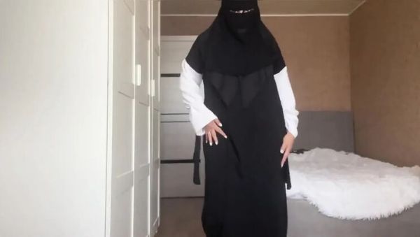 Curvy Arab MILF Lux Eva Rubs Her Big Tits and Wet Pussy in Black Lace - veryfreeporn.com on freevids.org