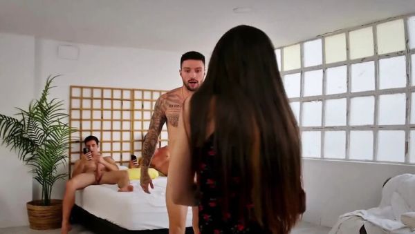 Mells Blanco Fucked Hard in Double Penetration Gang Bang - veryfreeporn.com - Spain on freevids.org