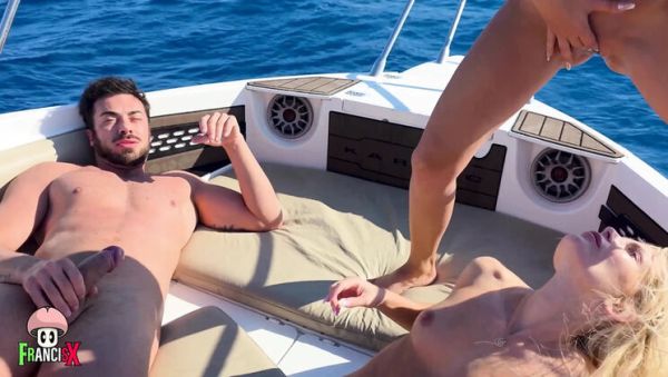 Blonde Sirens Shalina Devine and Candee Licious Get Double Fucked Hard on a Yacht - veryfreeporn.com - Britain on freevids.org