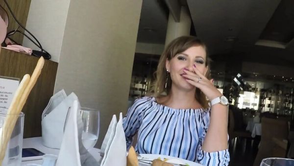 Bold Amateur Chick Gives Footjob Under Restaurant Table - veryfreeporn.com - Britain on freevids.org