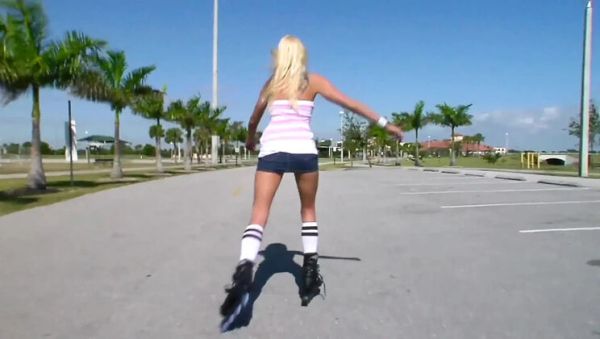 Blonde athletic babe works out her tight pussy and gets fucked hard - veryfreeporn.com - Britain - France on freevids.org
