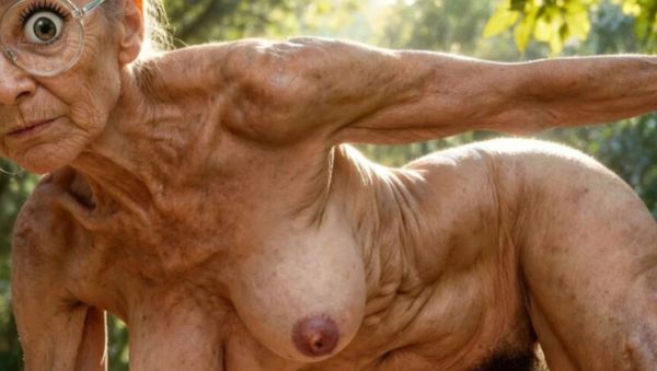 Hairy MILF Yoga Teacher Shows Pussy in Nude Outdoor Class - veryfreeporn.com - Britain on freevids.org