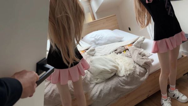 Skinny stepsister gets tight pussy fucked before school - porntry.com on freevids.org
