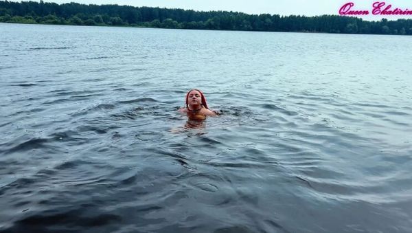 Russian Goddess QueenEkatirin Fucks Hard by the River - porntry.com - Russia on freevids.org