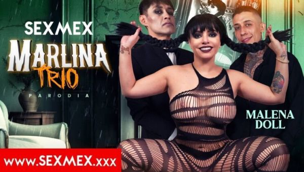 Malena Doll - Malena - Marlina - Trio Wednesday - Threesome - upornia.com on freevids.org