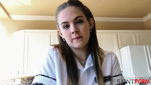 Devon Green in School Uniform Gets Deep Blowjob from Old Stepdad - porntry.com - Britain on freevids.org