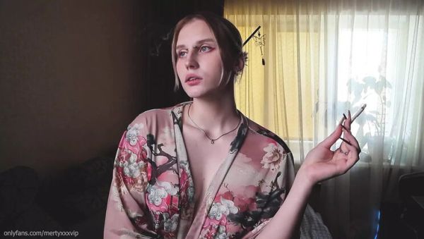 Look into My Eyes While I Smoke – Big Tits Blonde Teen Solo - porntry.com - Japan on freevids.org