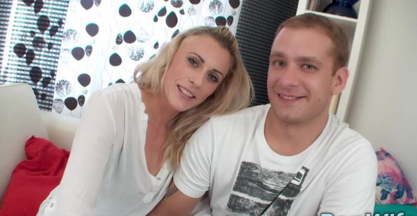 Blond Brittany's wild orgy: Anal, blowjobs, and more on the couch - alphaporno.com on freevids.org