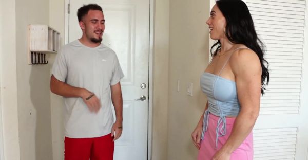 Brunette Vanessa in HD gets her fake tits bounced by a huge cock, moans through multiple positions - alphaporno.com on freevids.org